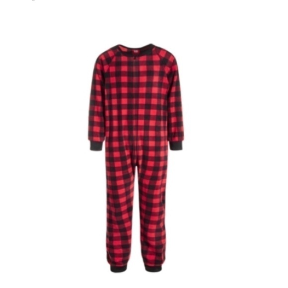 Matching Toddler, Little & Big Kids 1-Pc. Red Check  Family Pajamas Red 2T-3T - Picture 11 of 12